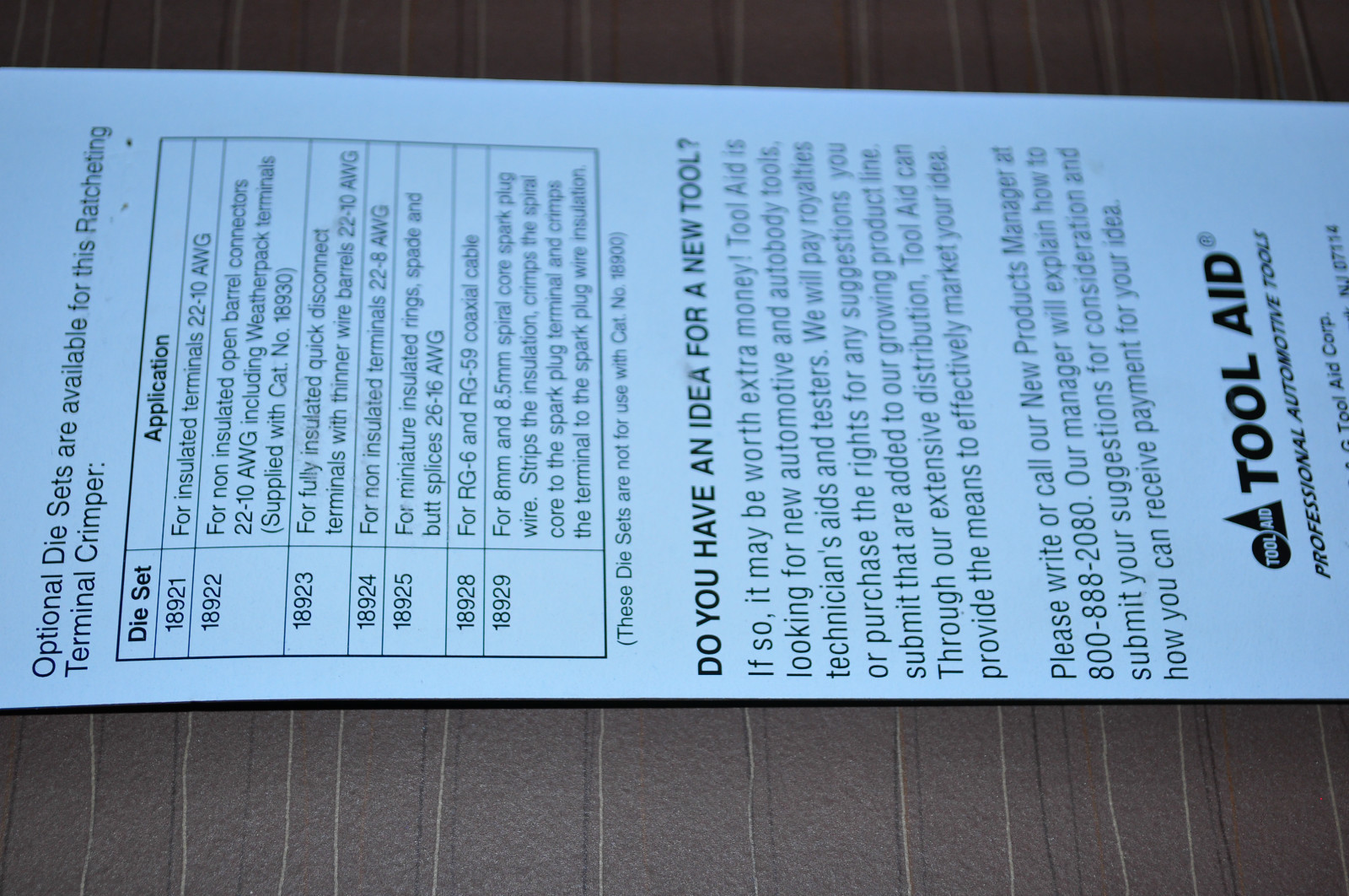 S&G Tool Aid 18930 Weather PackTterminals Ratcheting Terminal Crimper Plier - Image 8