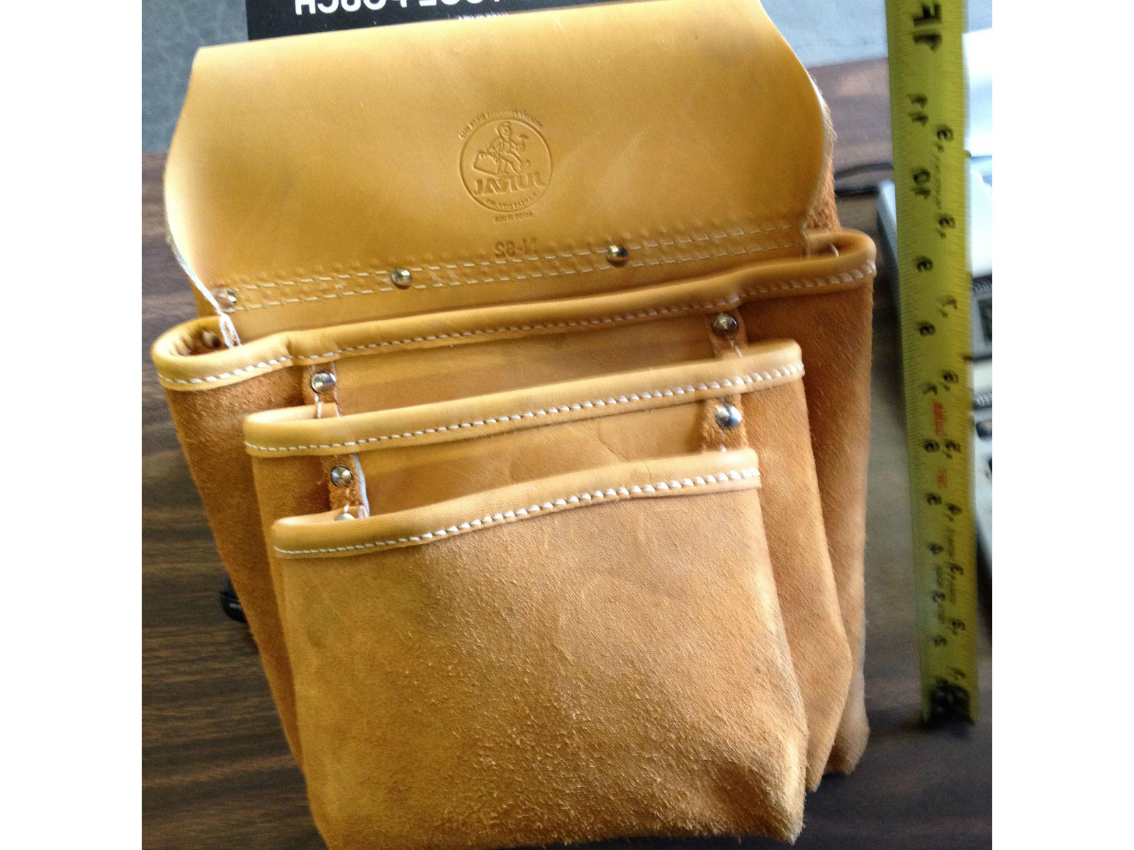 Top grain Genuine Leather Bags Jural N62 3 Pocket Nail and Tools bag made in USA