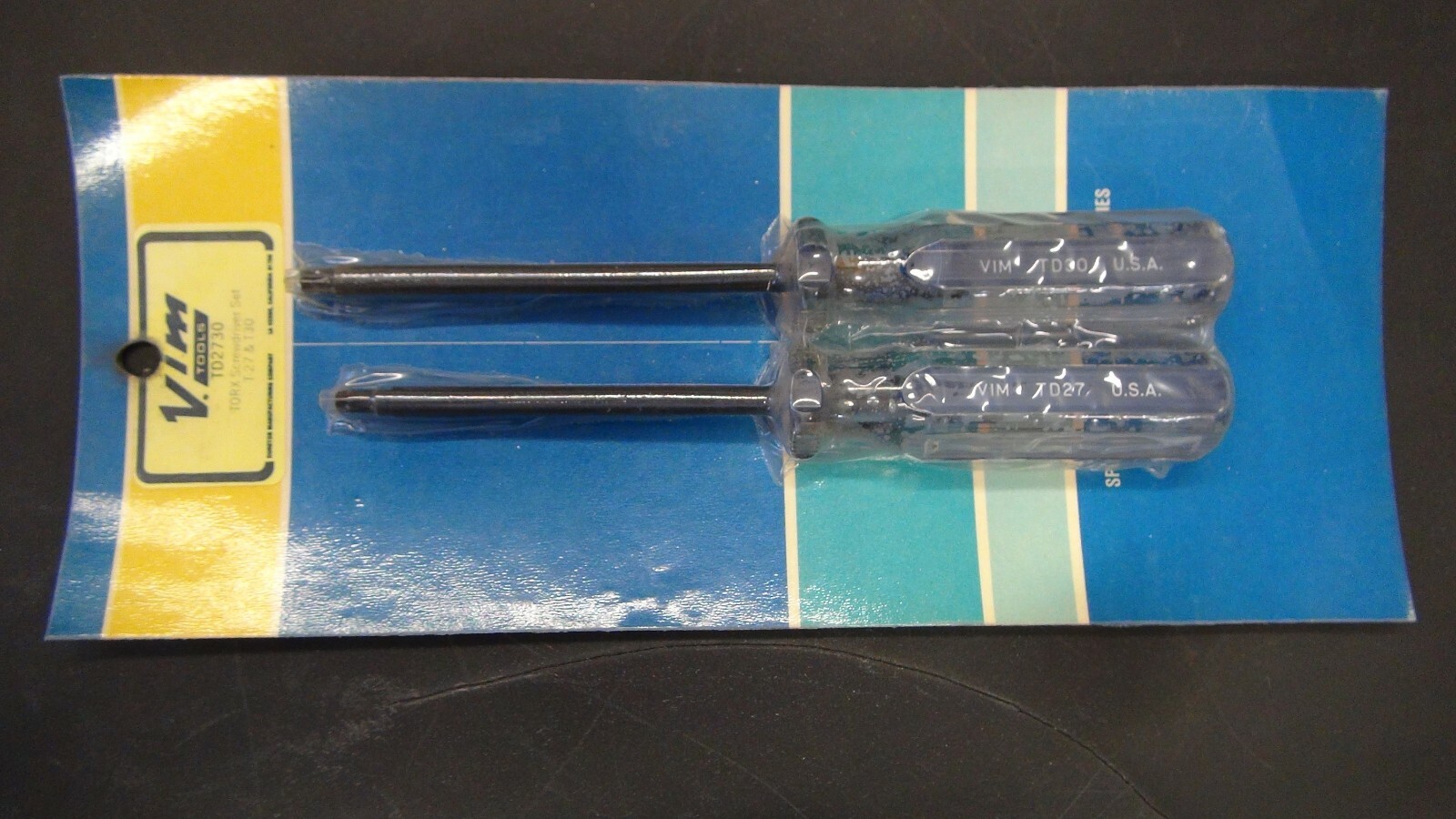Torx Screw Driver Set 2 pcs T 27 and T 30 Vim TD2730 Made in USA
