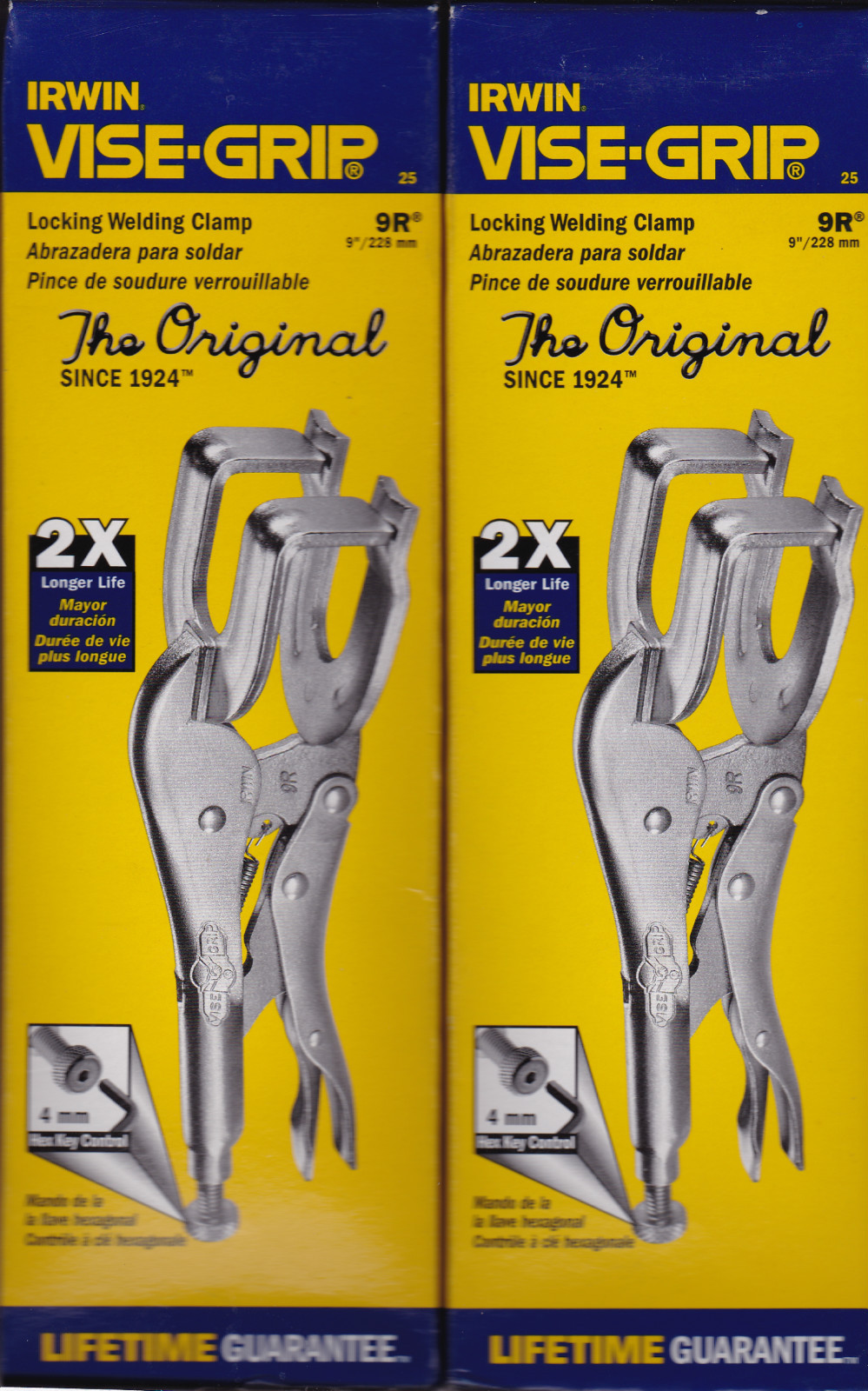 VISE GRIP 9R 2 EA LOCKING WELDING CLAMPS LOCKING PLIERS 9" 228MM IRWIN