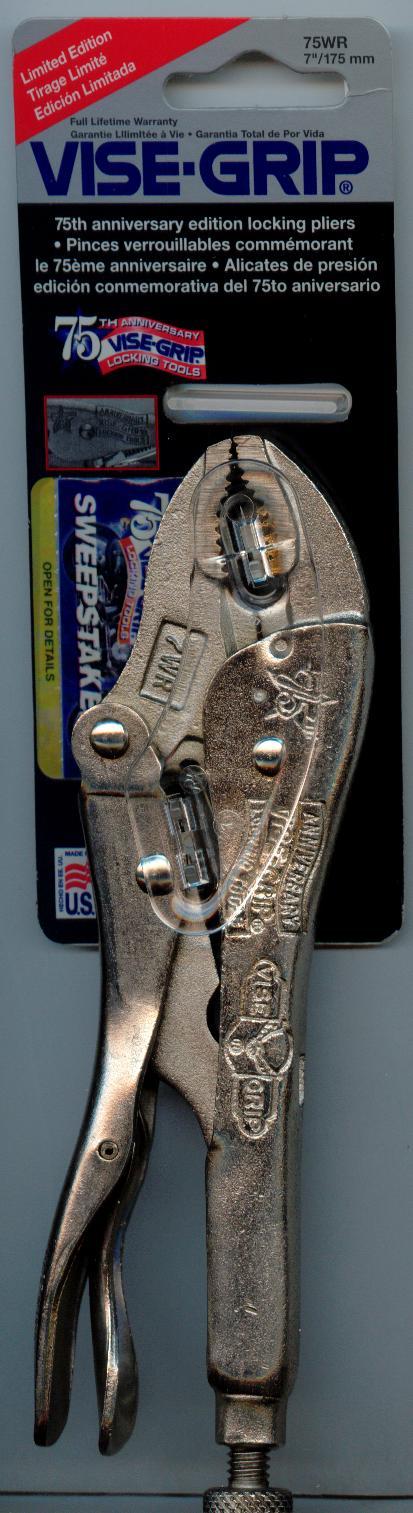 Vise Grip 7WR-75WR  75th Anniversary Year 1998 Limited Edition Made in USA