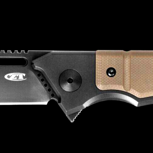 Zero Tolerance 0223 - Black DLC Clip Point - Earth Brown G10 Black DLC Titanium