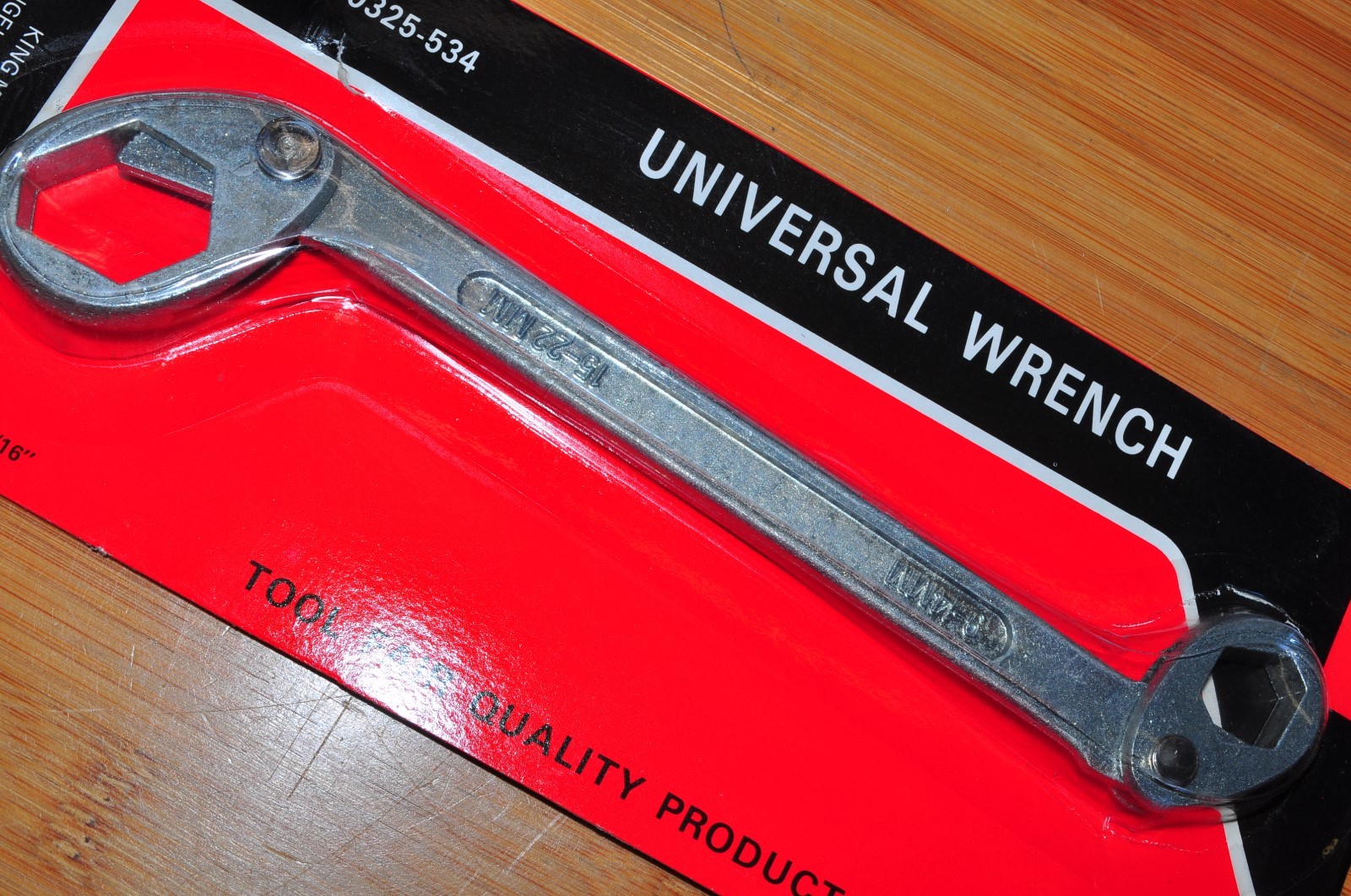 universal wrench double box end with adjustable size fits 9mm to 22mm #0325-534