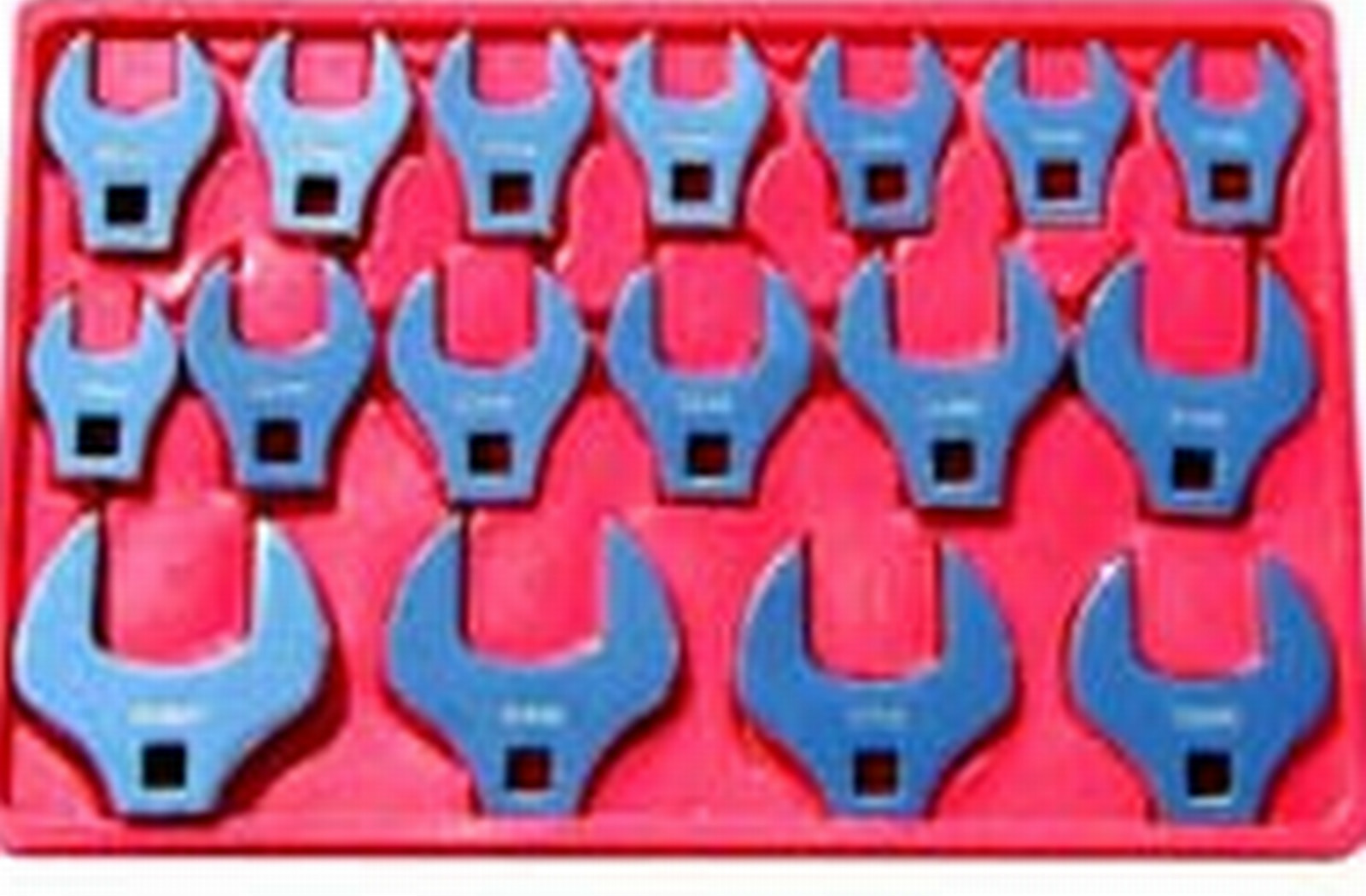 17 Piece Jumbo Crowfoot Wrench Set 1/2" drive - Metric 20mm to 46mm  V8T 7917