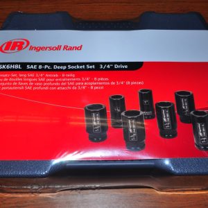 3/4" Drive Deep Impact Socket 8 pcs 1" to 1-1/2" Ln 3-12" Ingersoll Rand SK6H8L