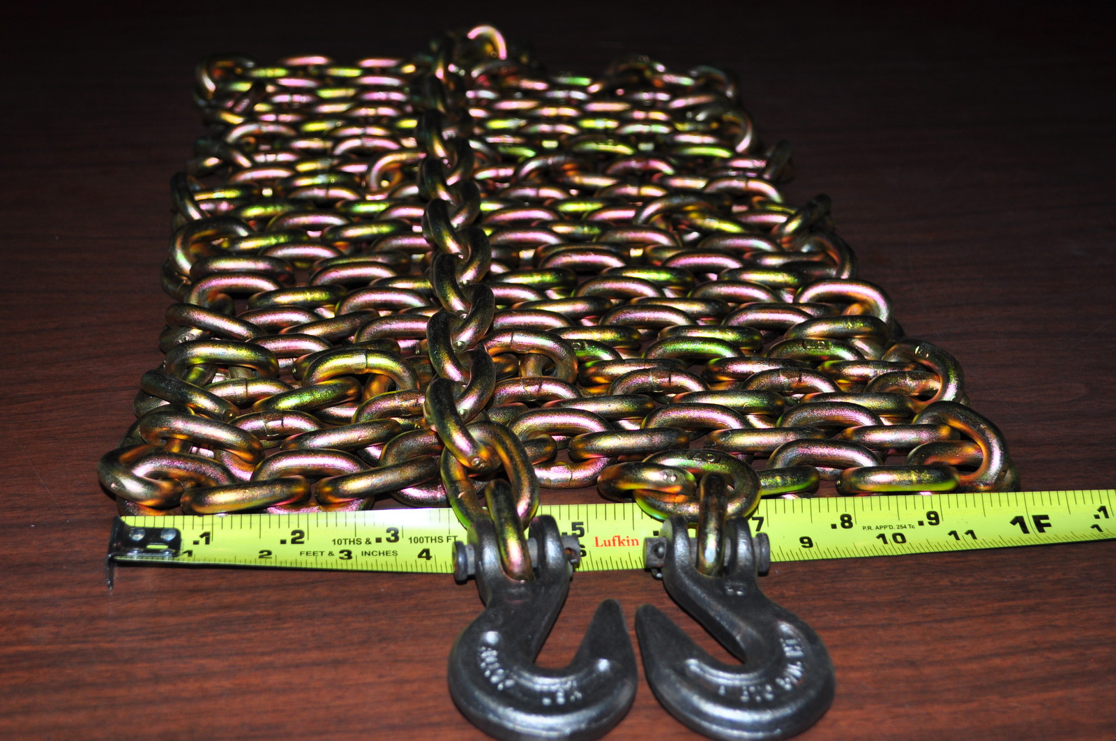5/16" x 25 Ft Alloy Steel Tow Chain w Clevis Grab Hook  BTC Campbell Made in USA