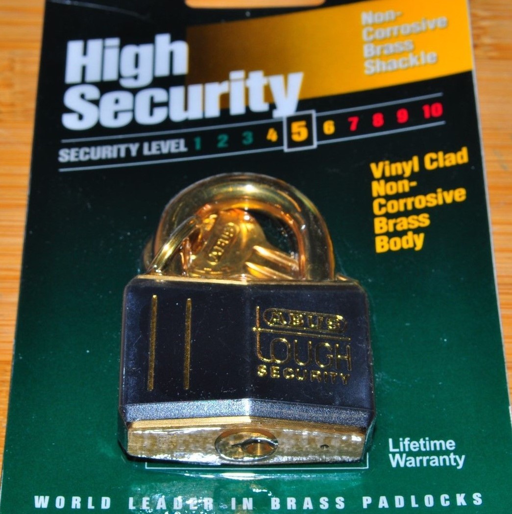 ABUS Lock T84MB/40C 85611 Marine Weatherproof BRASS SHACKLE PADLOCK 1-11/16" W