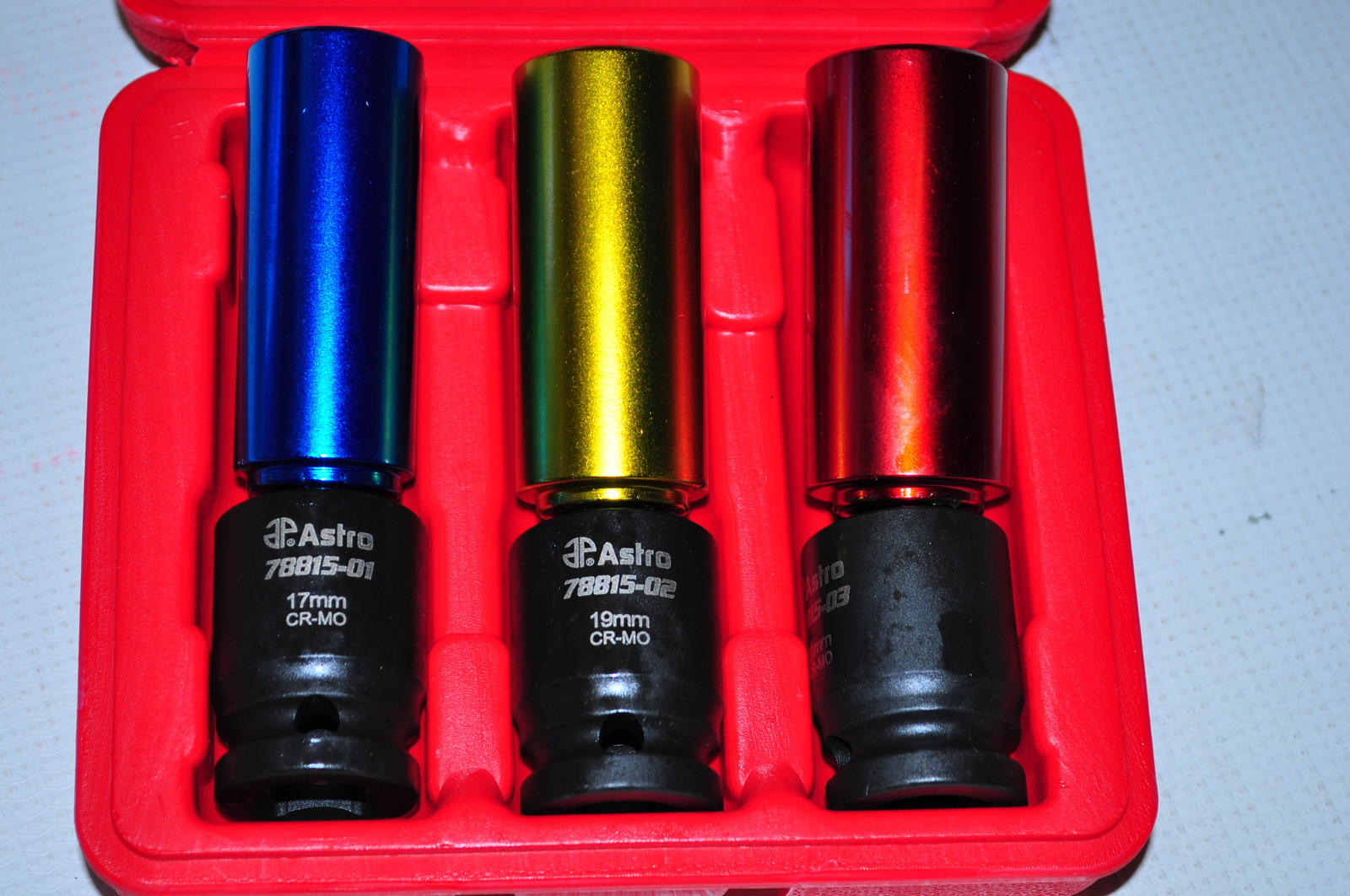 Astro 78815- 3 Pc.1/2" Dr.Two Way Dual Function Deep Tire Impact Socket Set