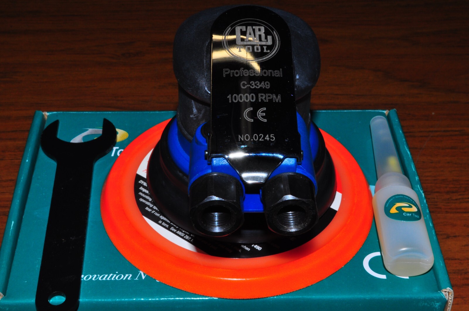 Dual Action DA Air Palm Sander 3/16" Stroke, 6"PAD Vacula EARS-C3349VP6 Au