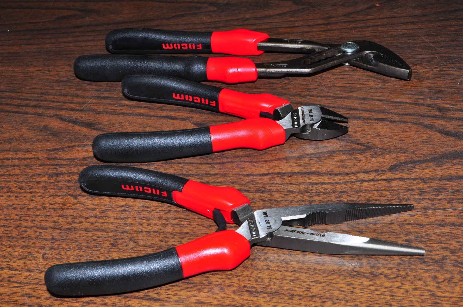 Facom 76013 3 Pcs Plier 6.3" Piano Wire, 8" Long Nose, 10" Multi Plier France