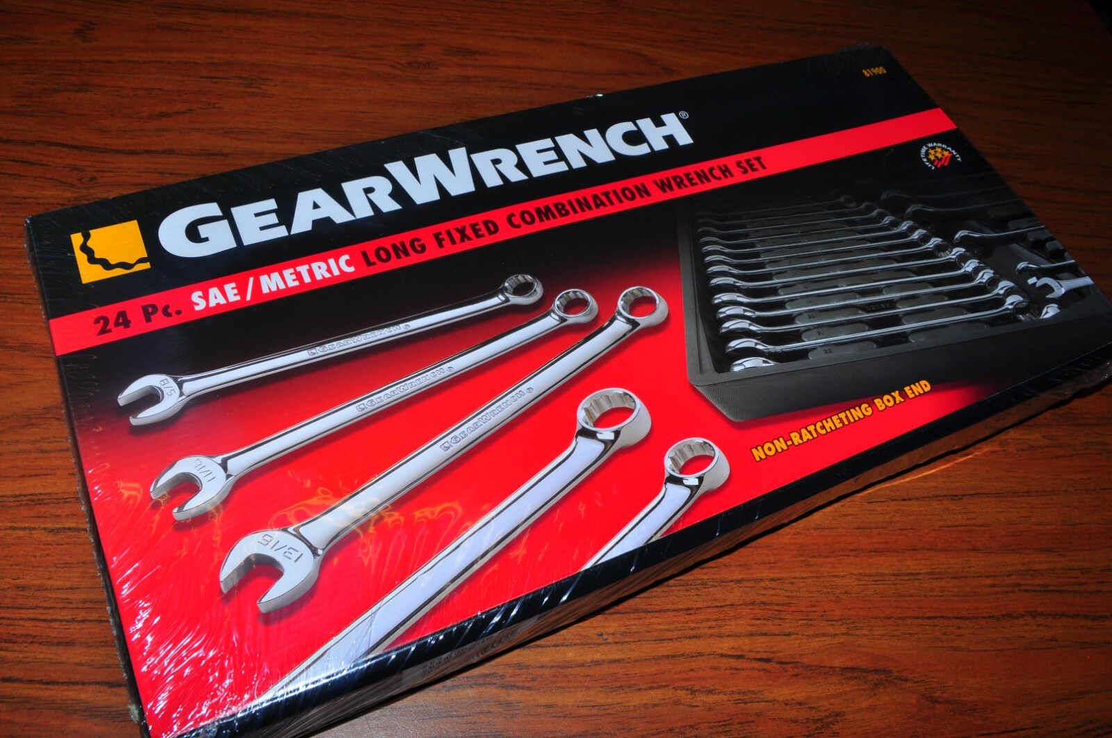 GearWrench 24 Piece 12 Point Long Pattern Combination SAE/Metric Wrench Set Orig