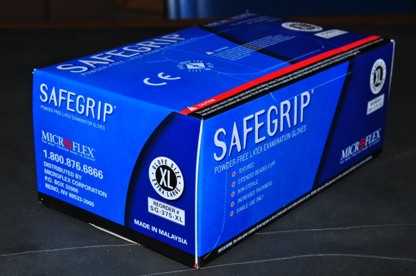Gloves Microflex Safegrip SG-375XL Latex Extended Cuff, Exam-Grade,XLarge 50 Pak