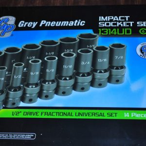 Grey Pneumatic (1314UD) 1/2" Drive 14 Pc. DEEP IMPACT UNIVERSAL SOCKET SAE