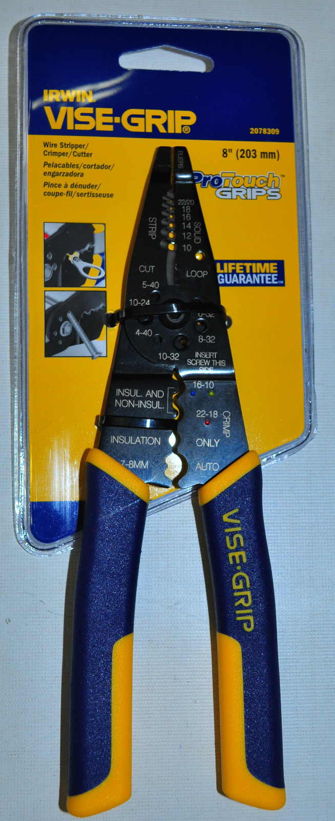 IRWIN VISE GRIP Multi-Tool Wire Stripper / Crimper / Cutter 8 Inches.