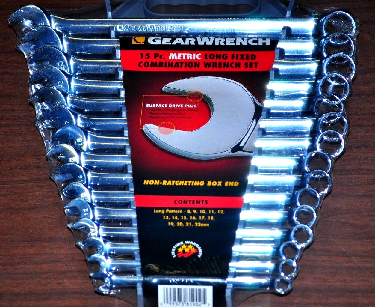 KD 81902 15 Pc Extr long Polishing Combination Wrench Set Metric size:8-22 MM