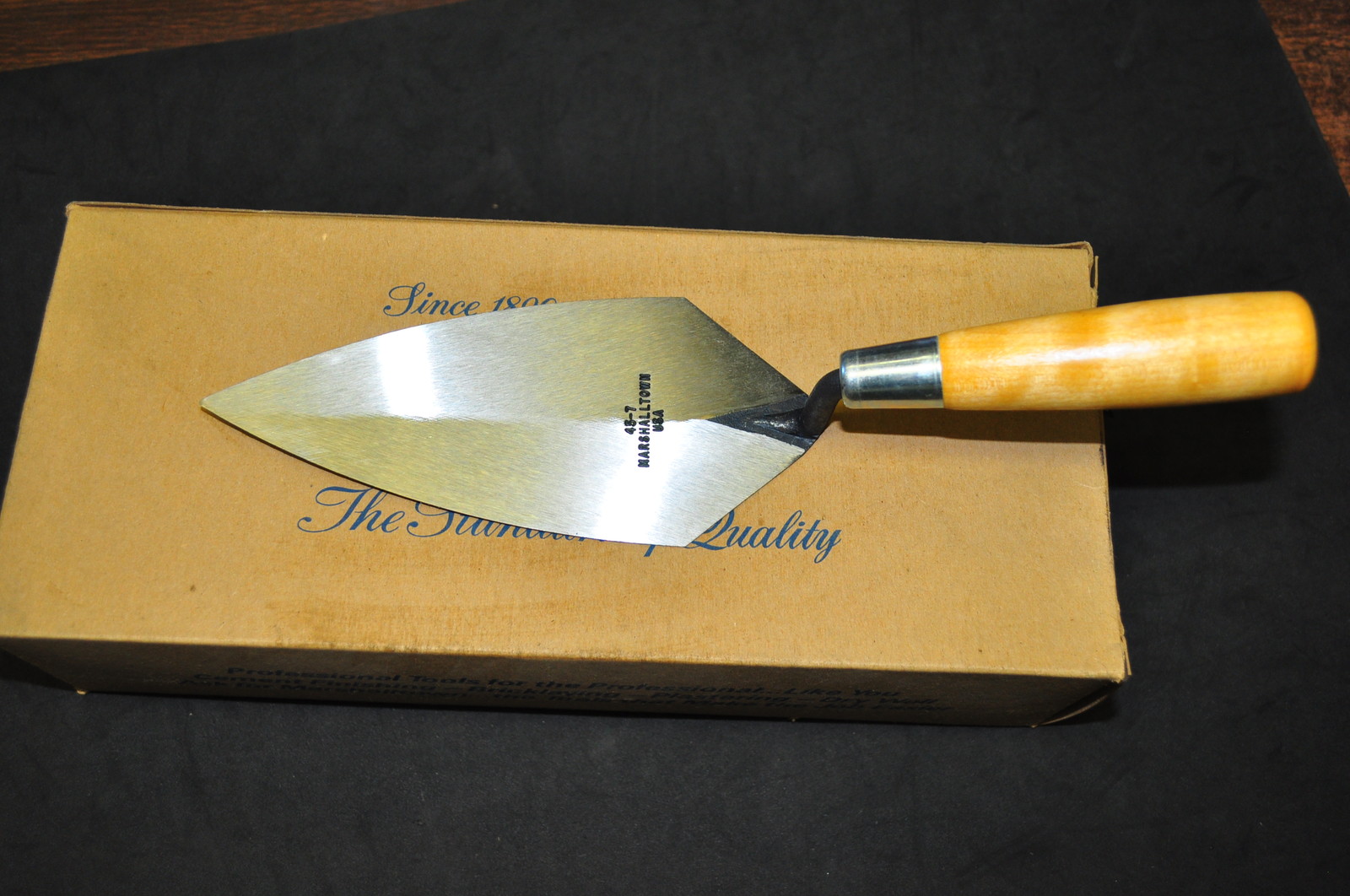Marshalltown 45-7 Concrete Pointing Trowel  w/ Wooden Handle 7" X 3" Made in USA