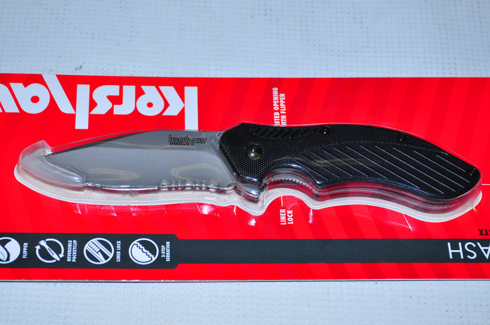 New Kershaw Clash Two Step Serrated Liner lock Folding Speedsafe Knife 1605STX