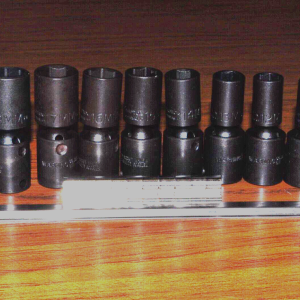 PROTO J72135M 3/8"DR10PCS DEEP UNIVERSAL IMPACT SOCKET METRIC 10-19 MM- 6 POINT