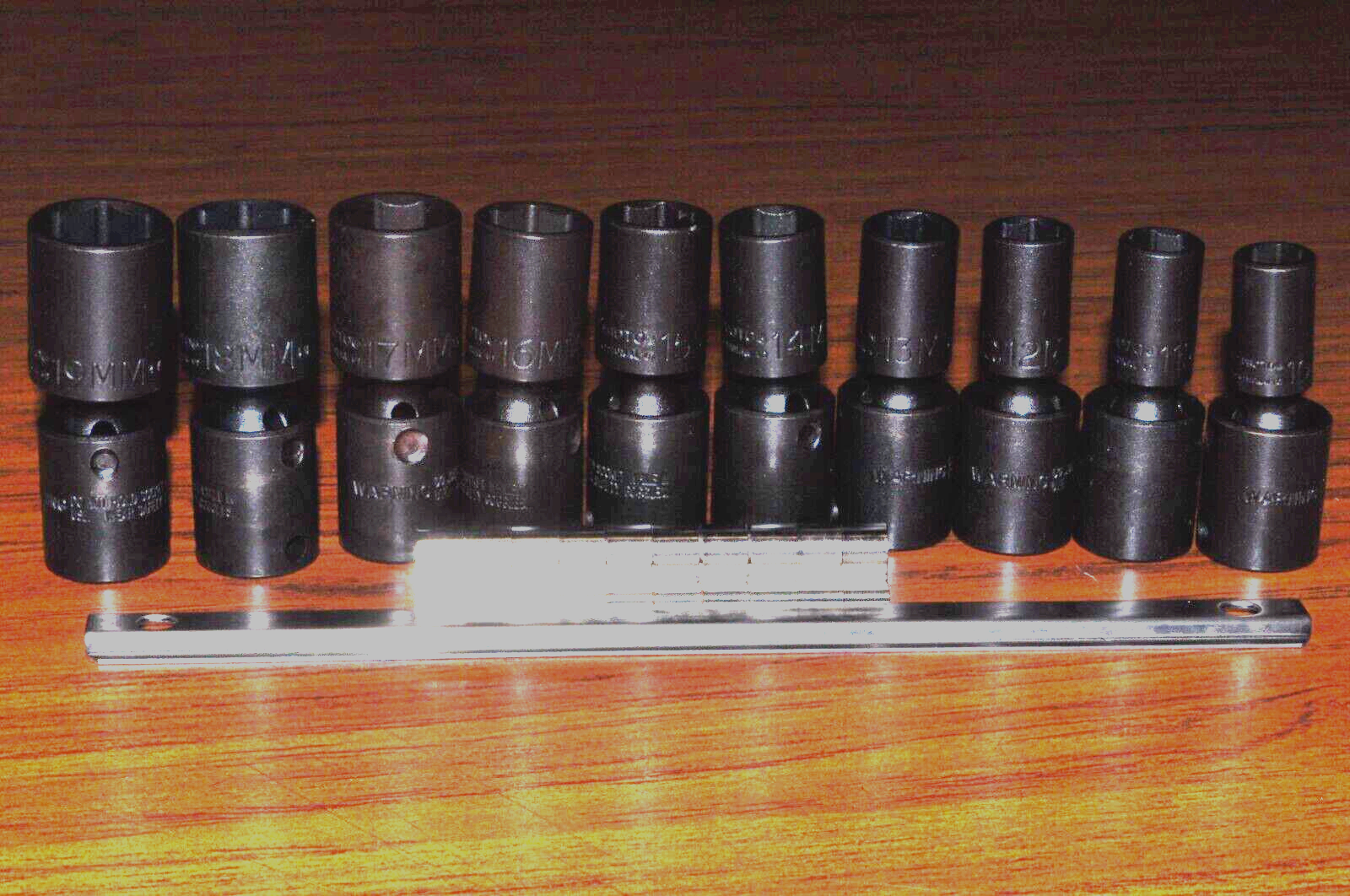PROTO J72135M 3/8"DR10PCS DEEP UNIVERSAL IMPACT SOCKET METRIC 10-19 MM- 6 POINT