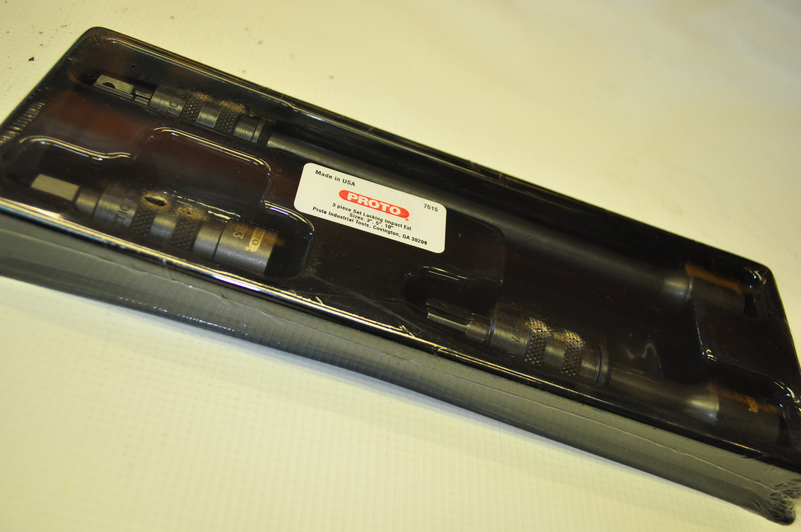 PROTO j7515  1/2" Drive 3 Piece Locking Impact Extension Set Made in USA