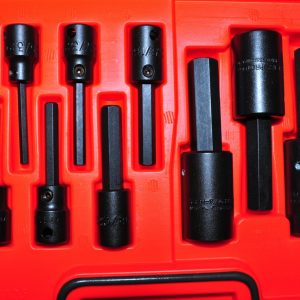 Proto J-52110-HIM Impact Hex Bit Set, 3/8", 1/2" Drive, 10 pcs., SAE Made in USA