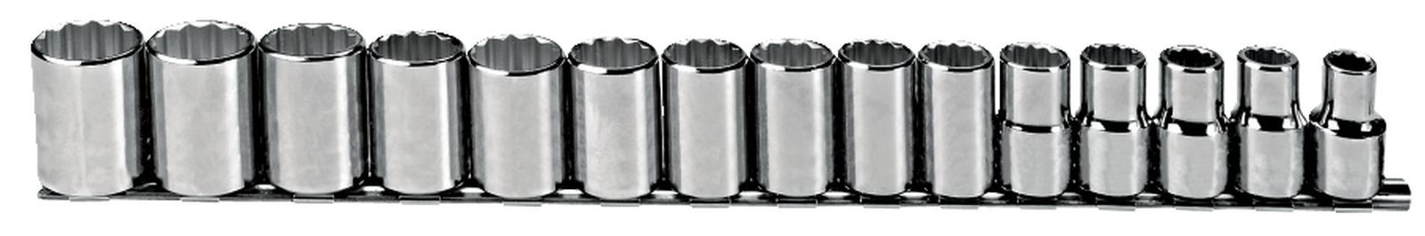 Proto® J54206 1/2" Drive 15 Piece Metric Socket Set 12 Point 10-24mm Made in USA