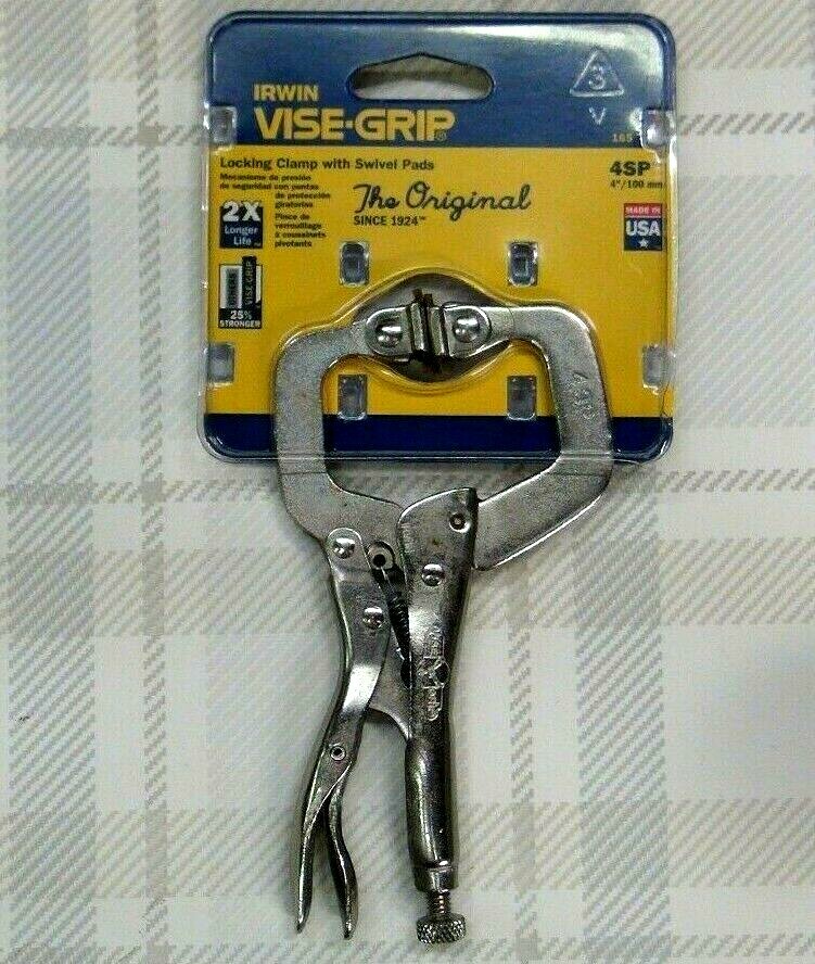 VISE GRIP 4SP 4 INCH LOCKING C CLAMP WITH SWIVEL PADS MADE IN USA BRAND NEW
