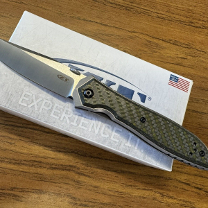 Zero Tolerance Emerson ZT 0640 CPM-20CV Blade Machined Titanium and Green CF