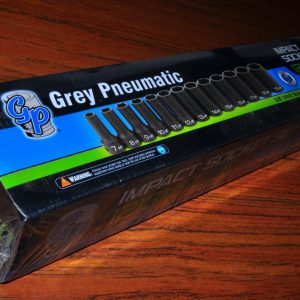 3/8"Dr 13 Piece Semi Deep Metric Impact Set 7MM thru 19MM Grey Pneumatic 1213MSD