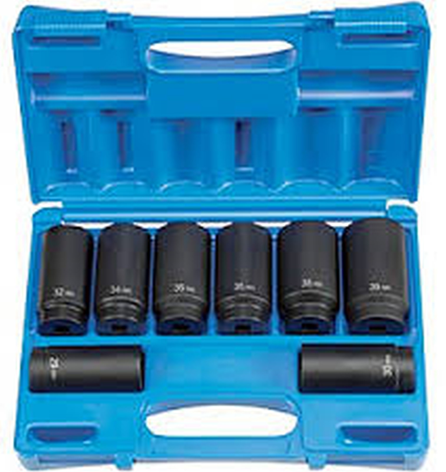 8 Pc. 1/2" Drive 12 Point Spindle/Axle Nut Metric Socket Set Grey GP1708SN