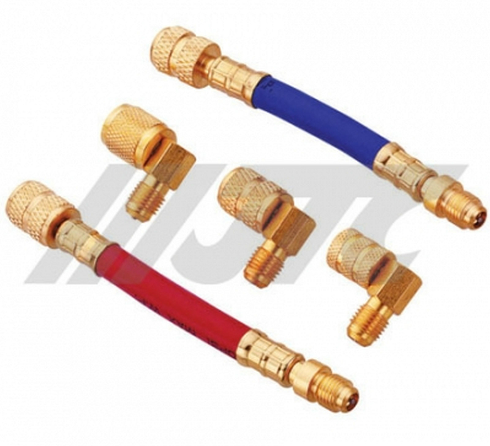 AUTO A/C AIR CONDITION R12  HOSES AND BRASS  SWIVEL ADAPTERS KIT 5 PCS