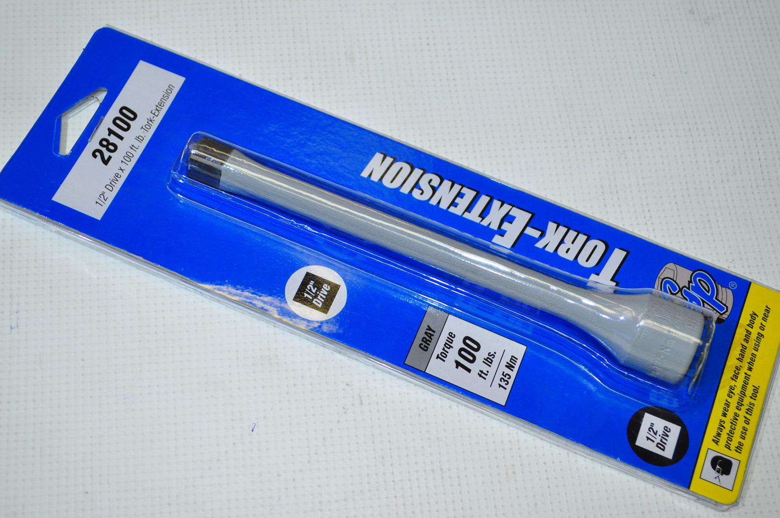 Air impact Torque Stick 100 Ft-Lb Tork extension,1/2"Dr,7.63" Long Grey GP 28100