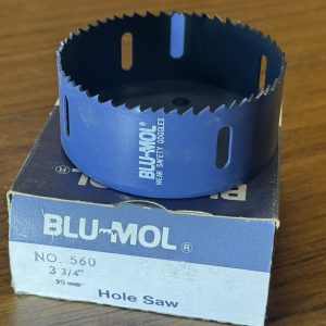 Blu-Mol 560 3-3/4 inch BI-METAL Hole Saw Shatterproof 1-3/8" Cutting Depth USA