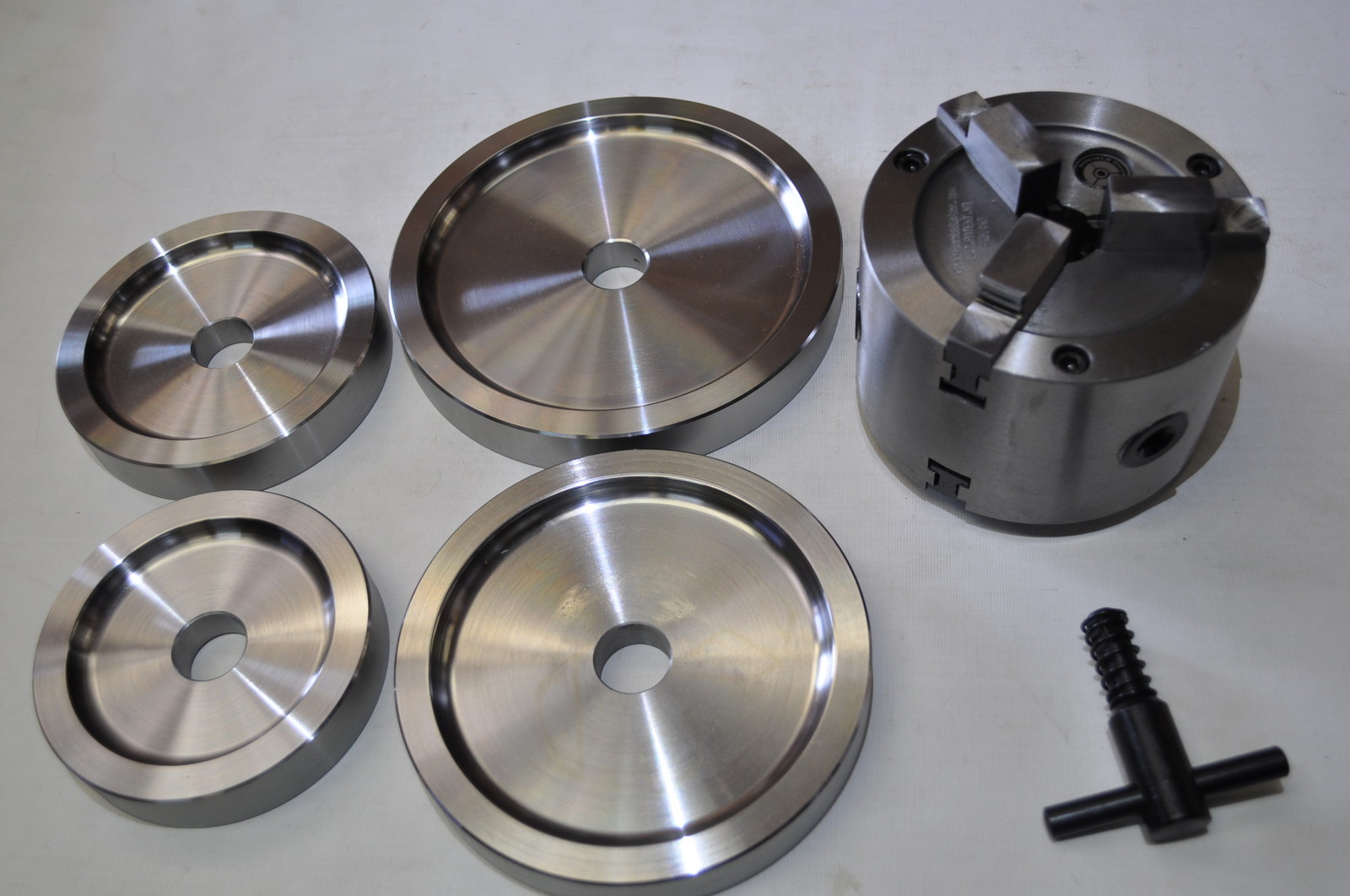 Brake Lathe 1" Double Quick Chuck Adapter / Backing Plate / Key fits Ammco