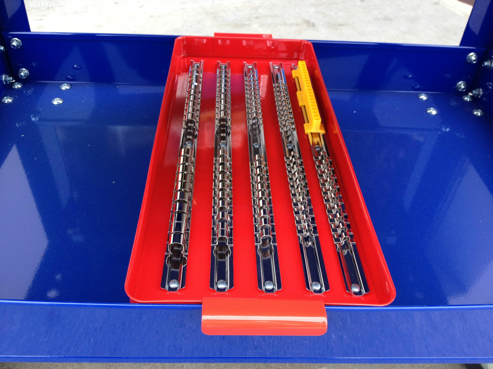 DTX-540 Socket Tray Rack for 1/4",3/8",1/2"Hold 90 Clips sockets &20 bits holder