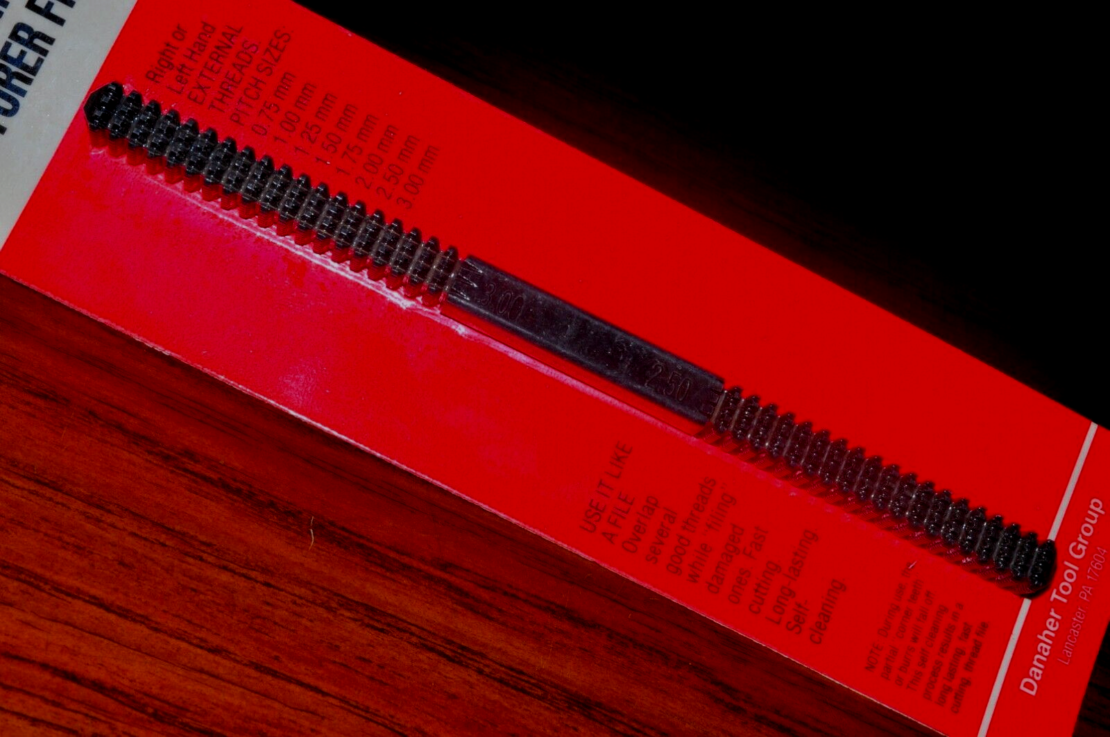 External Thread Restorer File Metric size0.75,1.00,1.25,1.50,1.75,2.00,2.50,3..0