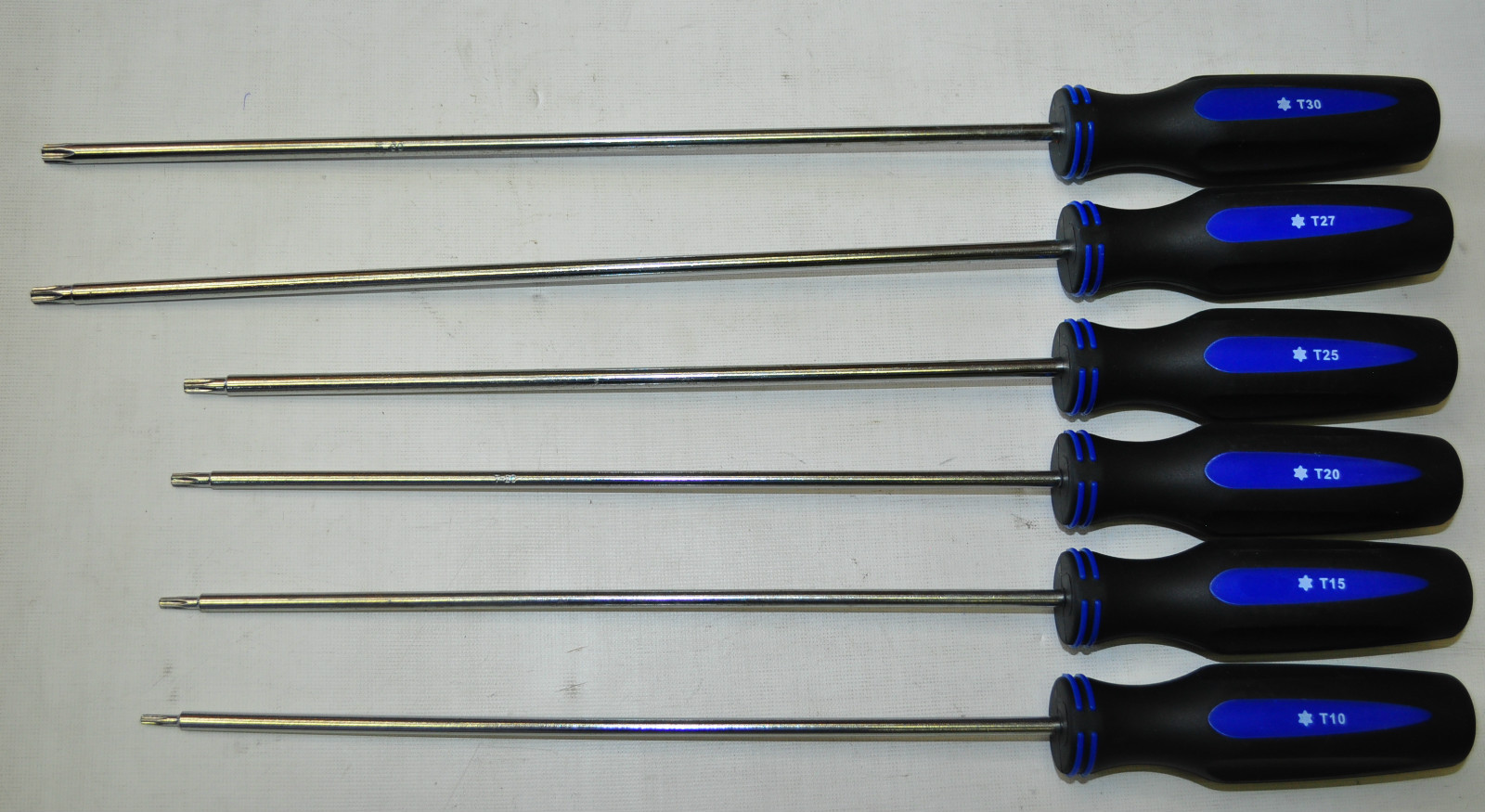 Extra Long Torx Screw driver Set 6-Pc T10 to T30 Overall Length 15-3/4"  Cal917