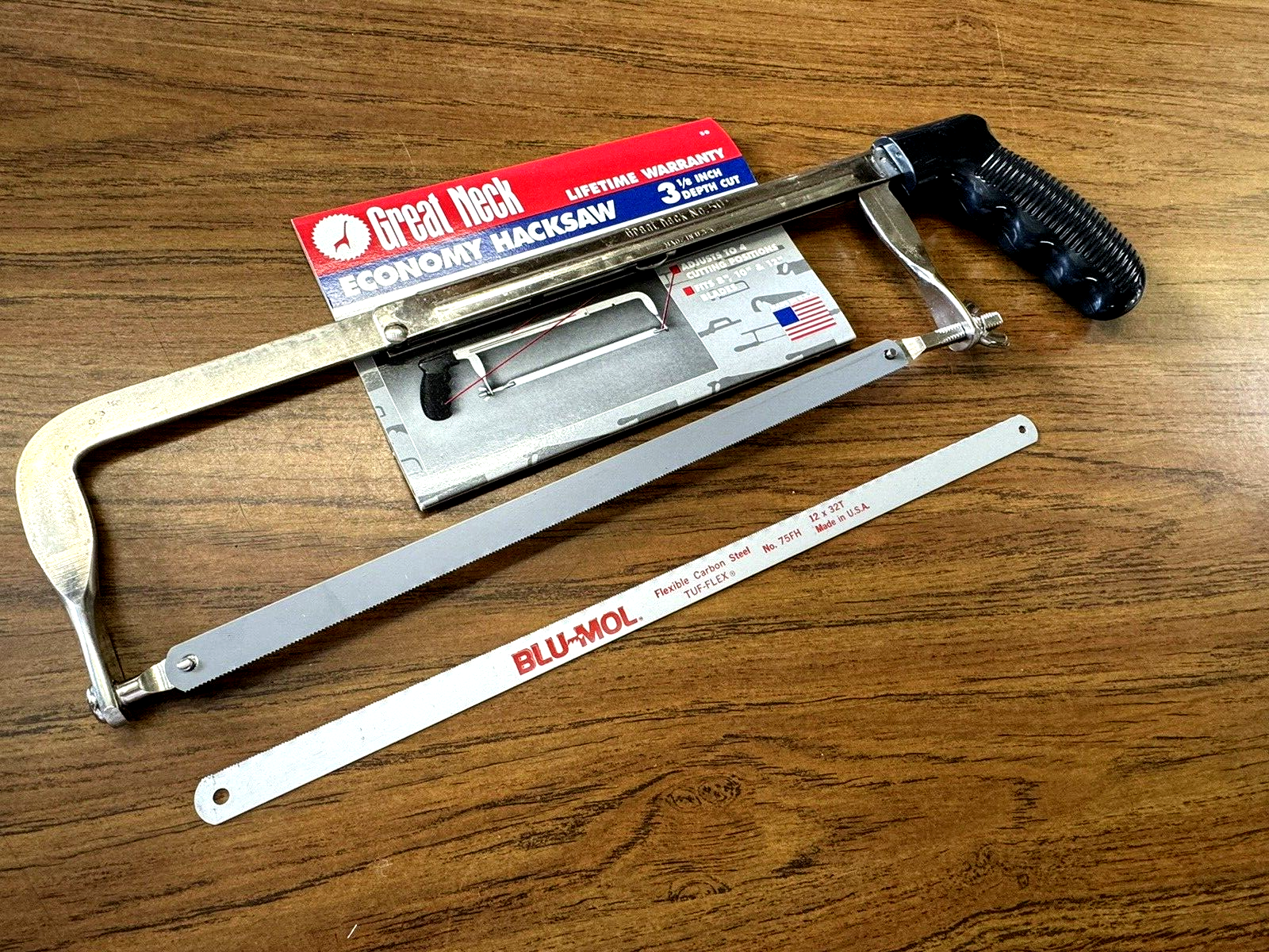 GreatNeck # 50 Hacksaw Frame 12" Blade 3-1/8" Depth Made In USA Great Neck