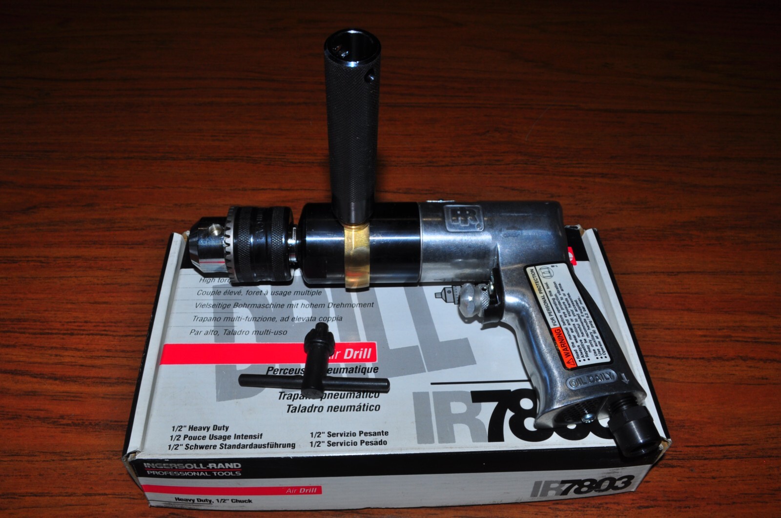 HIGH TORQUE 1/2" AIR DRILL 500 RPM 1/2HP INGERRSOLL RAND 7803 MADE IN JAPAN