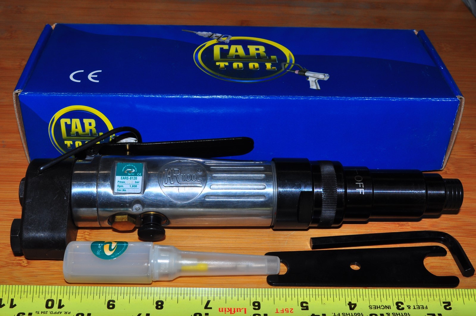 In Line Air screw driver 1,800 rpm with shut off adjuster Ears-8120 Vacula Car t