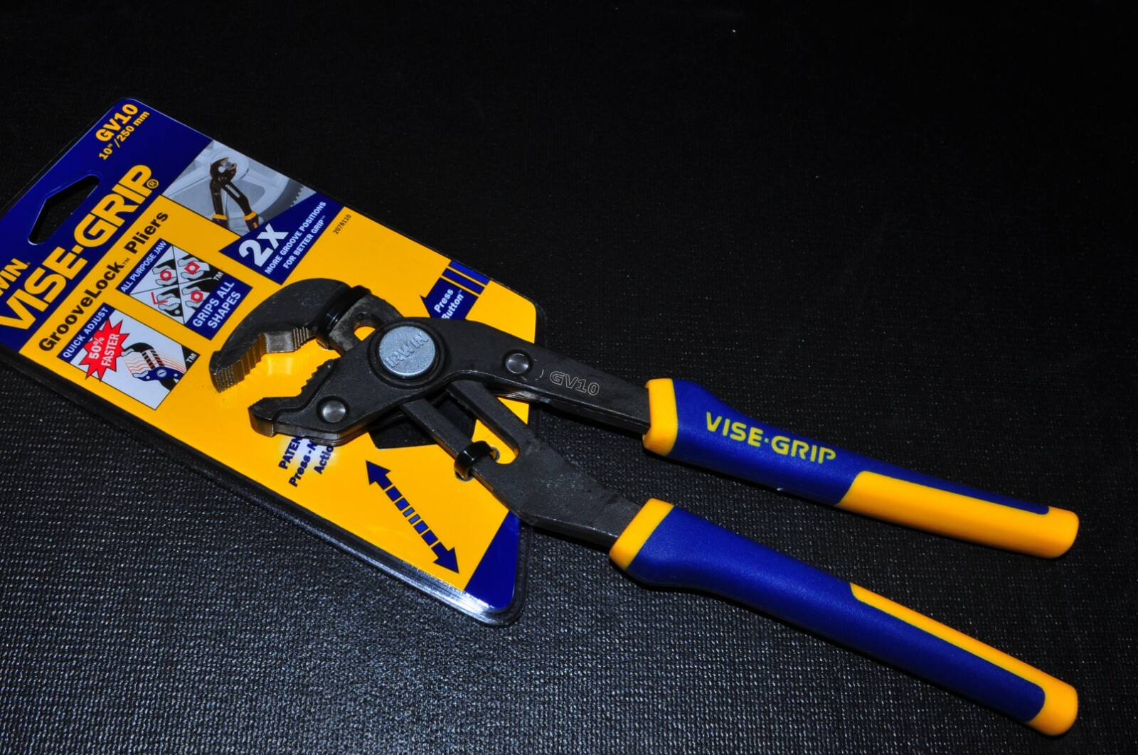 Irwin Tools 2078110 GV10 Water Pump  Plier10" Vice-Grip GrooveLock V-Jaw