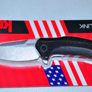 KERSHAW 1776 LINK Drop Point Knife Stonewashed Blade Ln 3.25" Plain Edge USA