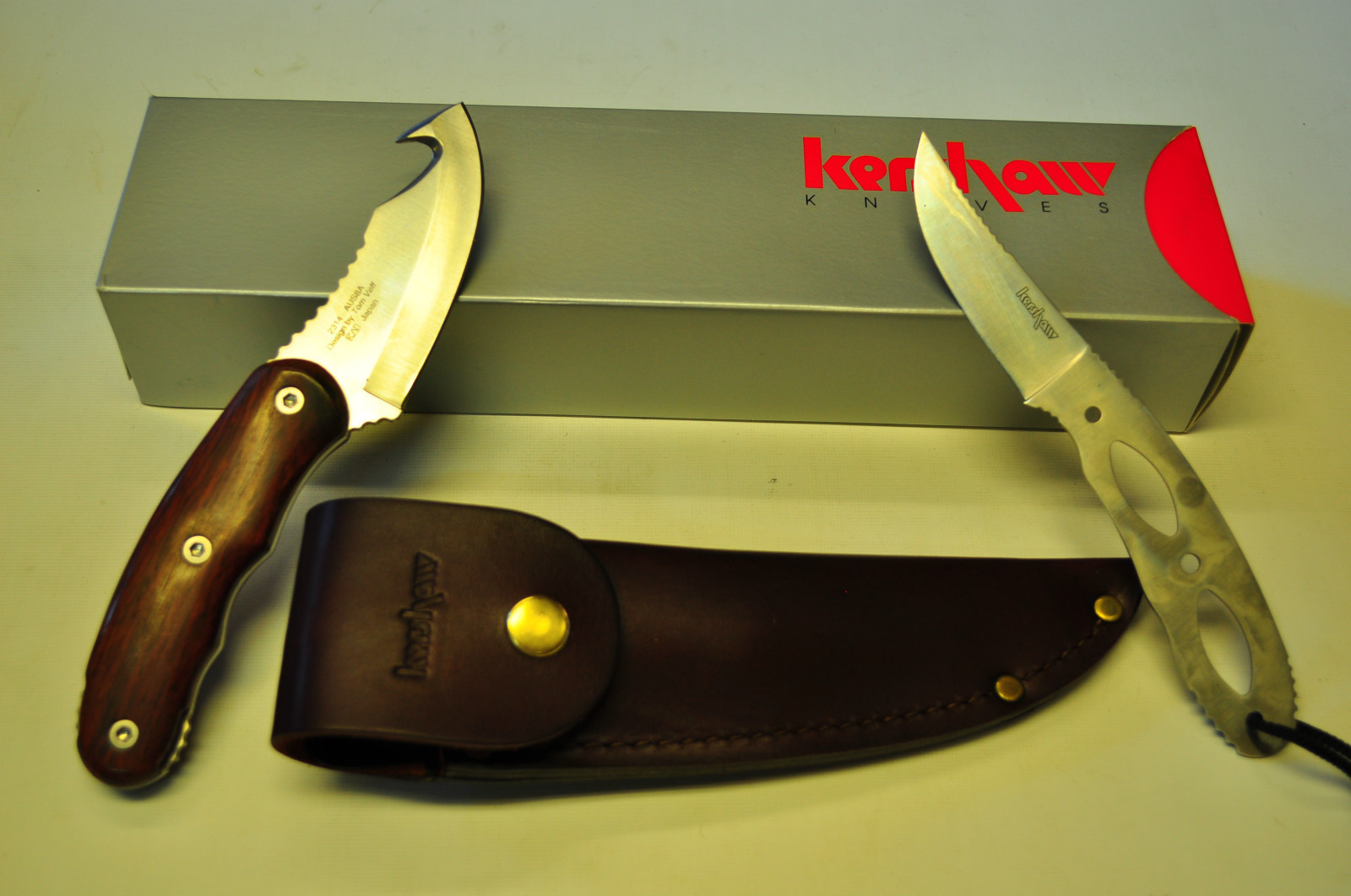 Kershaw 2314-2 Majest & KAPER , Cocobolo Handle w/Guthook Made in Japan Rare