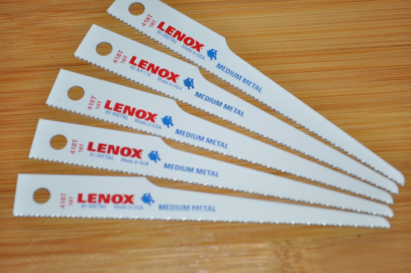 Lenox 418T Air Body Saw Blade 5pcs BI-metal Made in USA Thin Long Fast Cutting !