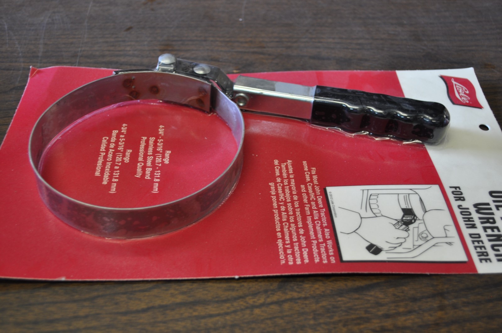 Lisle 53200 Oil Filter Wrench for John Deere Swivel Grip.Range 4 3/4" to 5 3/16"