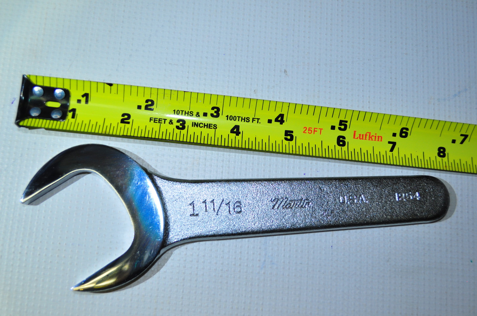 Martin 1254 Short Thin Pattern Service Wrench size1-11/16" inchThickness 6mm USA