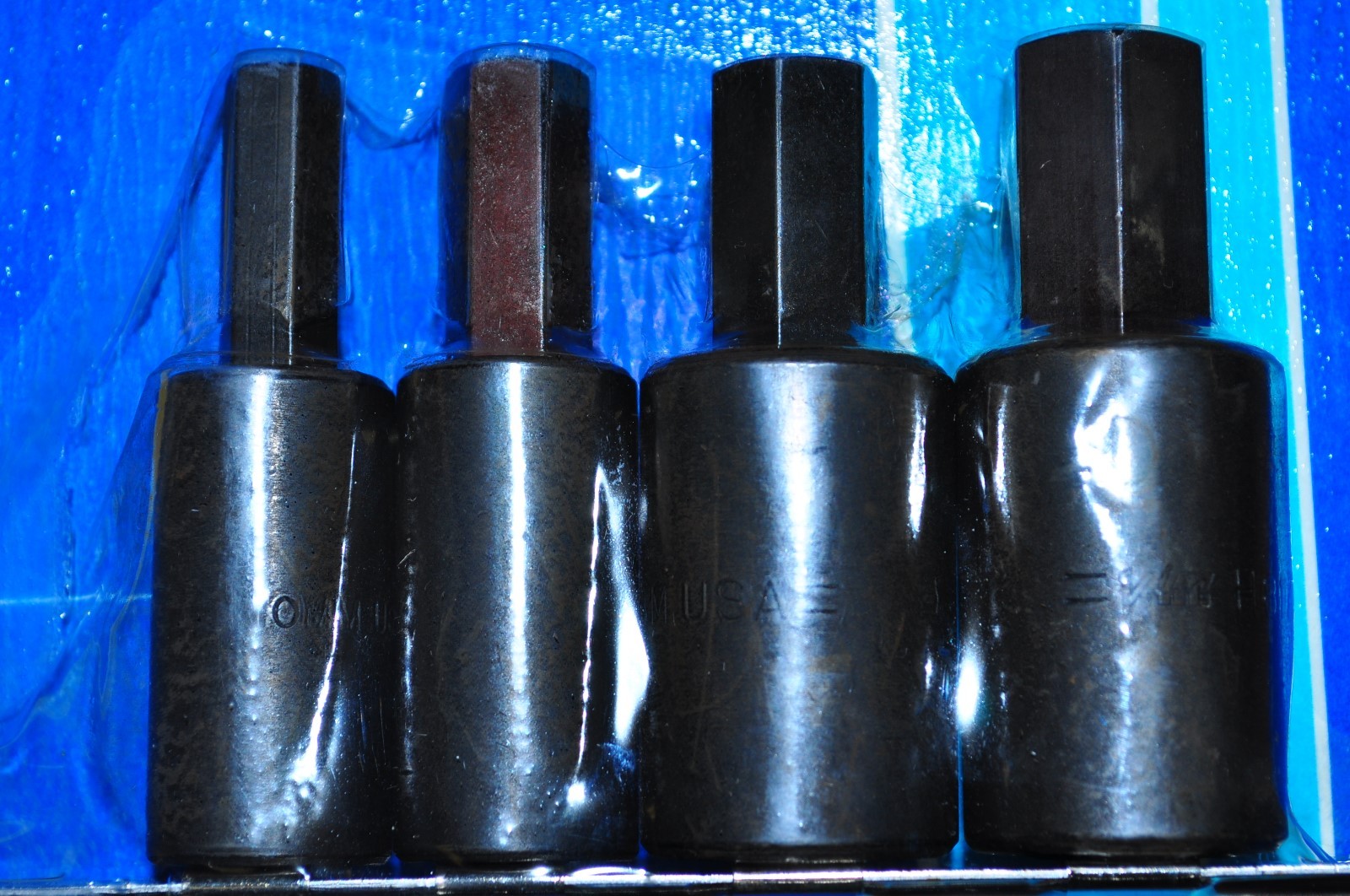 Metric Hex Key Bit Set 4 Pcs10mm,12mm,14mm,17mm 1/2" Sq.Dr.VIM VBH1017M USA made