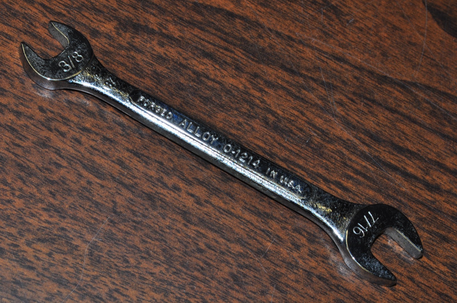 S-K Tools Open End Wrench 3/8 x 7/16 In, SKT O-1214 SK MADE IN THE USA