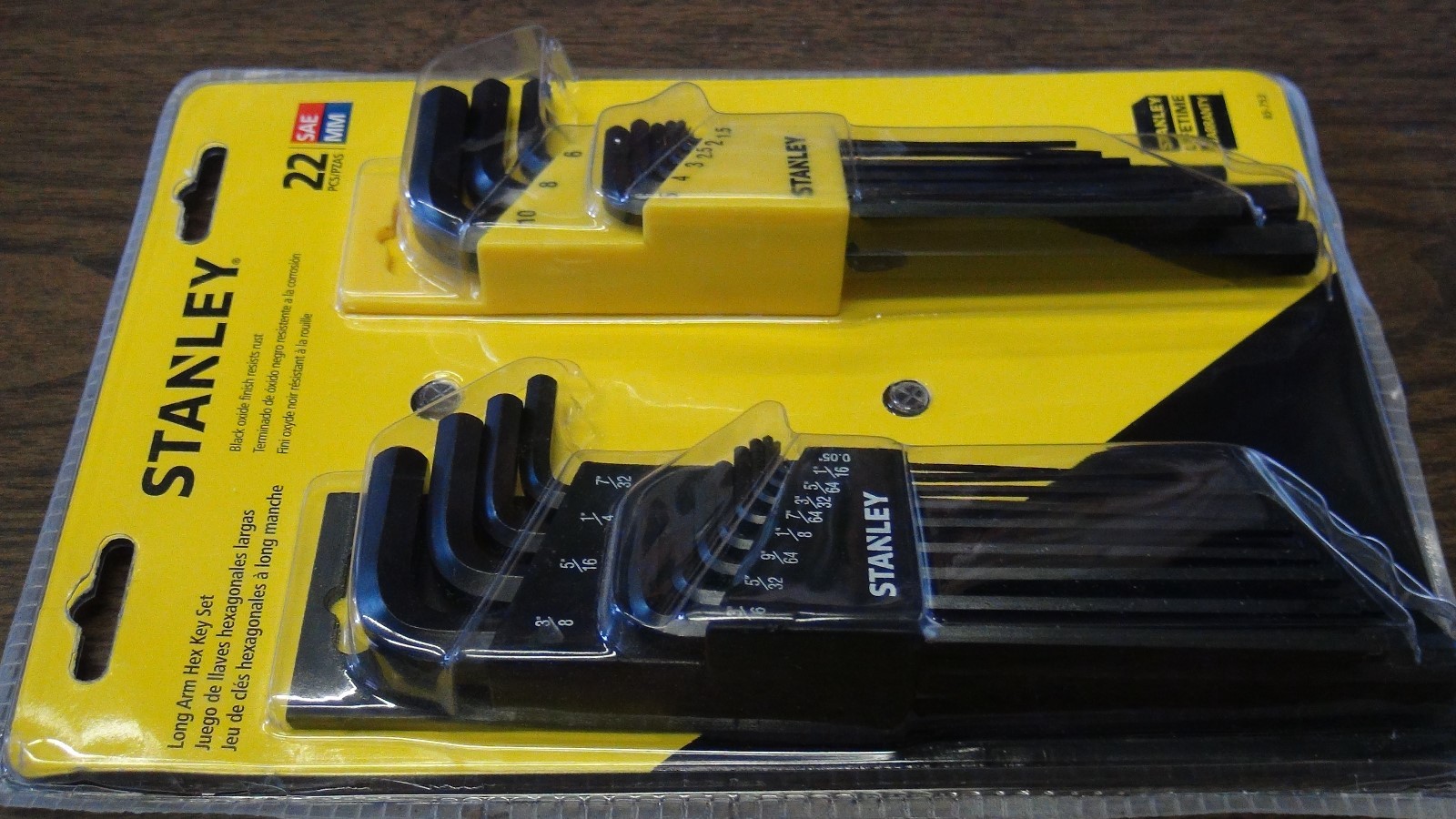 STANLEY Proto 85-753 22 PIECE LONG ARM SAE & METRIC HEX KEY SET  L key wrench