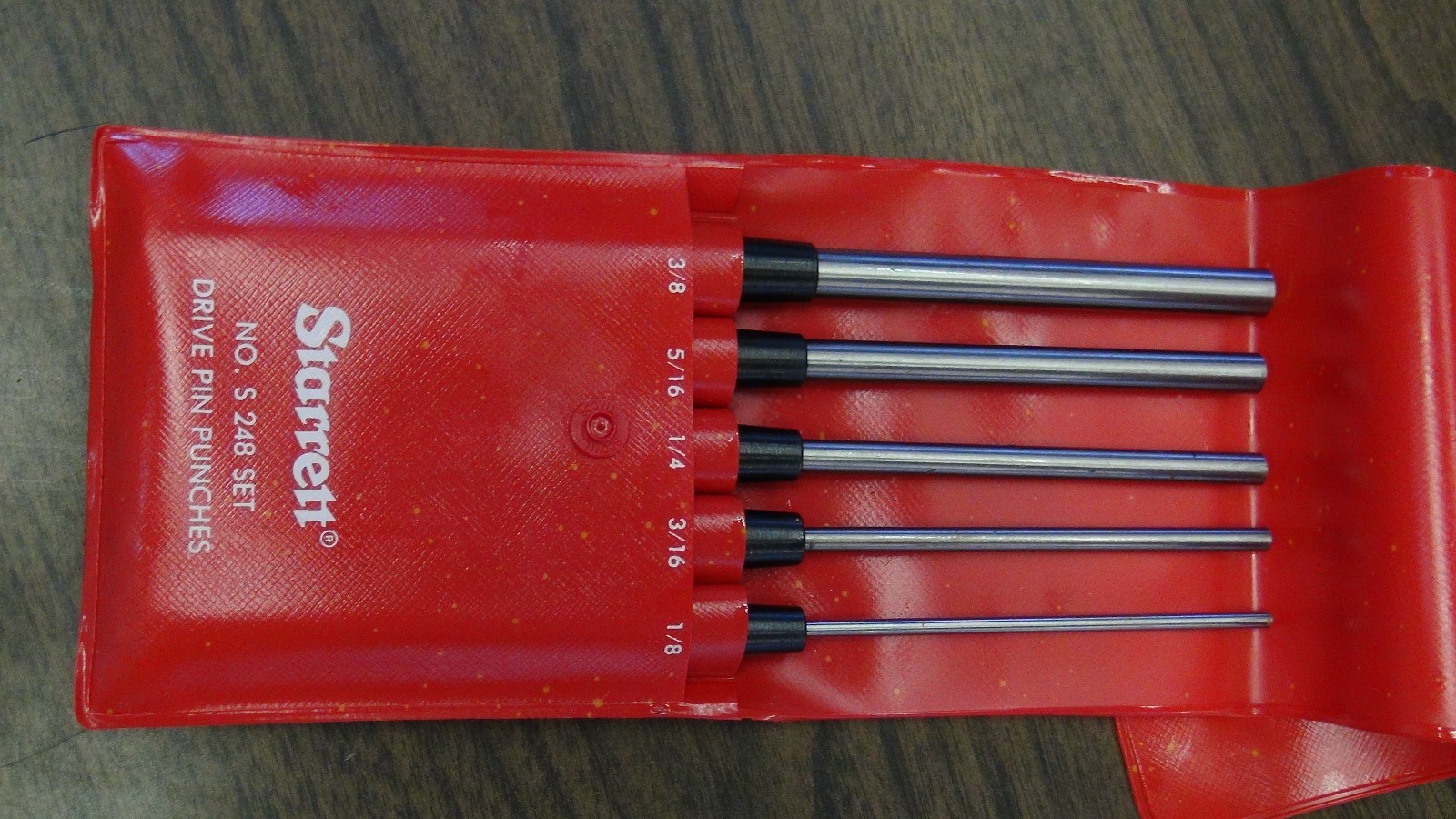Starrett 5 Pcs Drive Pin Punch set S248PC Old But New in Box Made in USA